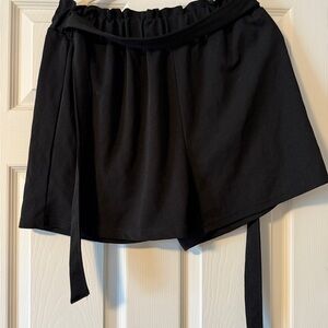 SHEIN Black Women's Skorts with Tie Detail